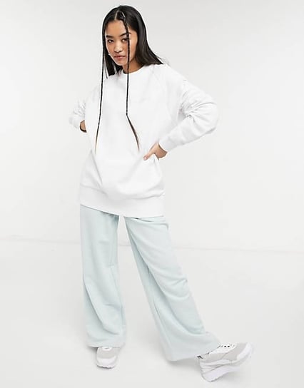 BIAŁA PROSTA BLUZA DAMSKA OVERSIZE 42 XL 1VAS Boohoo