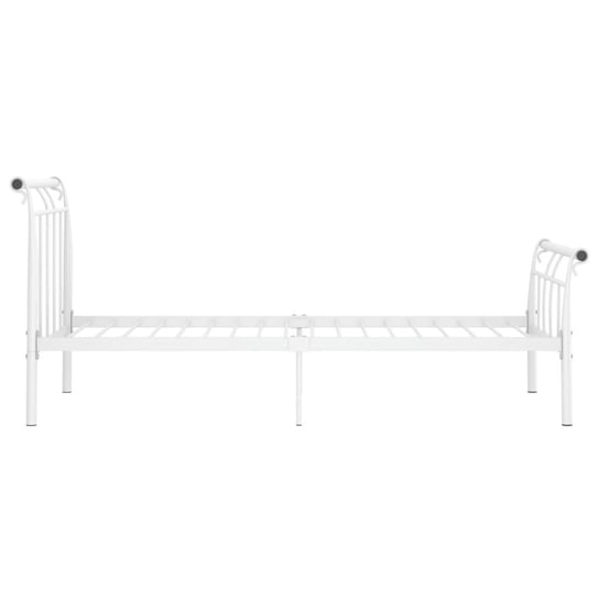 Biała rama łóżka metalowa, 90 x 200 cm Shumee