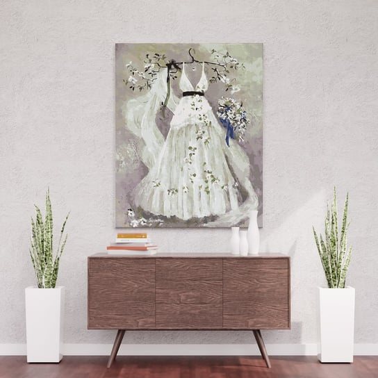 Biała Suknia - Malowanie Po Numerach 50X40 Cm ArtOnly