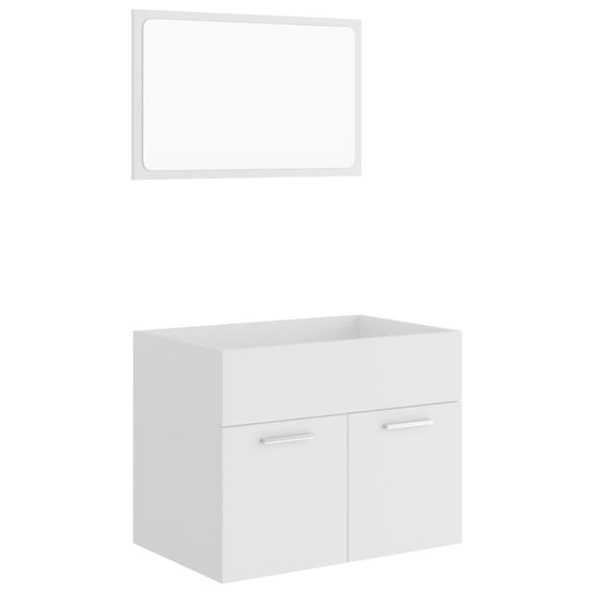 Biała szafka z lustrem do łazienki, 60x38,5x46 cm Inna marka