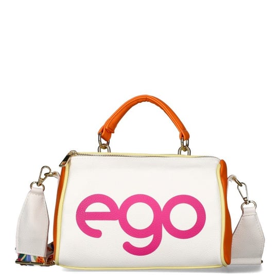 Biała torebka kuferek pomarańczowy Ego 2You