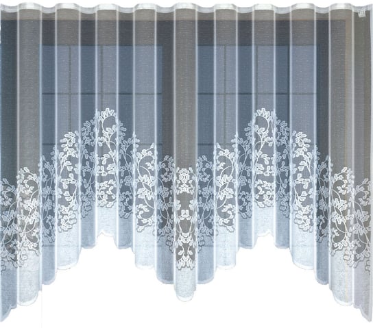 Biała żakardowa firanka z taśmą 243020 160 x 300cm  MONDOMI MONDOMI