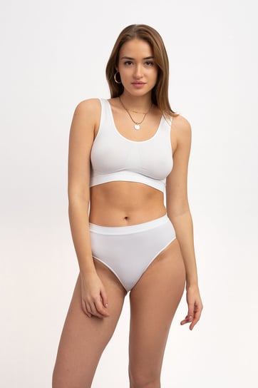 Białe Bezszwowe Figi z Wysokim Stanem Rubenti Everyday Bikini-L Inna marka