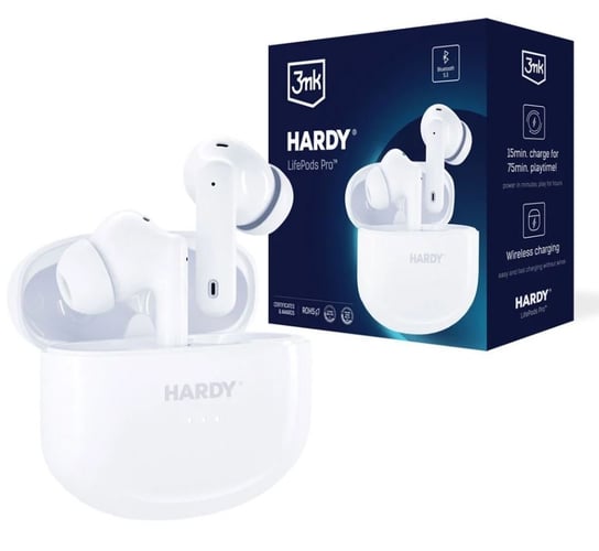 Białe Dokanałowe Słuchawki Bezprzewodowe Z Anc Tuya 3Mk Hardy Lifepods Pro 3MK