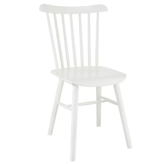 Białe krzesło skandynawskie Stick wygodne do salonu drewno Step Into Design