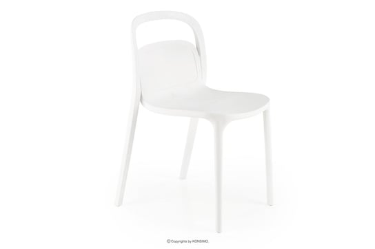 Białe nowoczesne krzesło na taras FENOKE Konsimo Konsimo