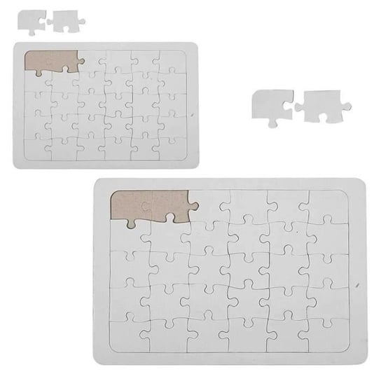 Białe puzzle do dekoracji - Creotime - 30 elementów - Abstrakcje - Dziecko - 5 lat+ Youdoit
