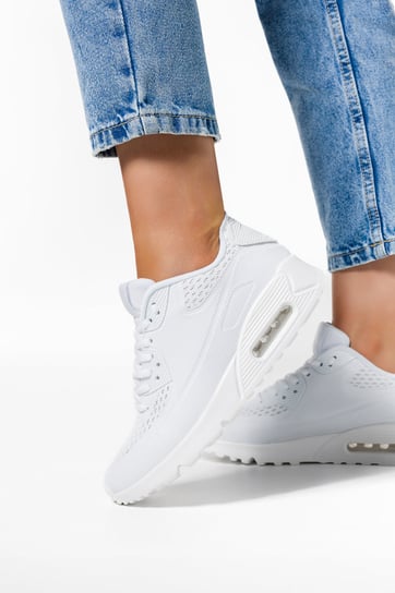 Białe sneakersy damskie buty sportowe na platformie sznurowane Casu B3363-5-36 Casu