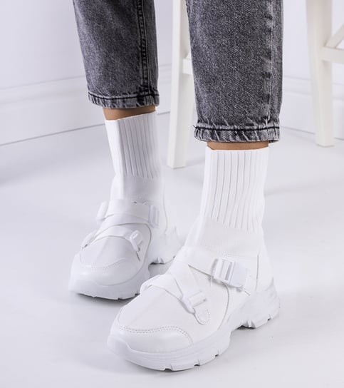 Białe sneakersy Saker -38 Inna marka