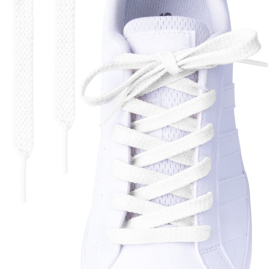 Białe sznurówki do butów bawełniane Sulpo