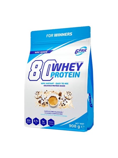 Białko 6Pak 80 Whey Protein 908G Cappuccino KFD
