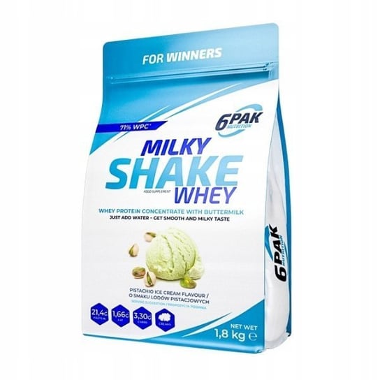 Białko  6Pak Milky Shake Whey 1800G Lody Pistacjowe 6PAK NUTRITION
