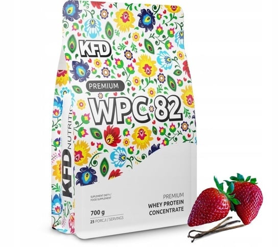 Białko KFD Premium WPC 82 700g  Wanilia -Truskawka KFD
