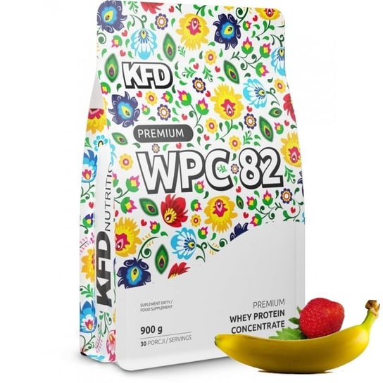 Białko KFD Premium WPC 82 900g  Banan-Truskawka KFD
