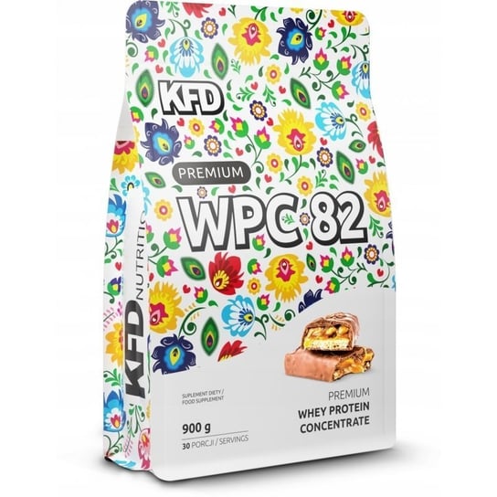 Białko KFD Premium WPC 82 900g  Baton Karmel-Orzech KFD