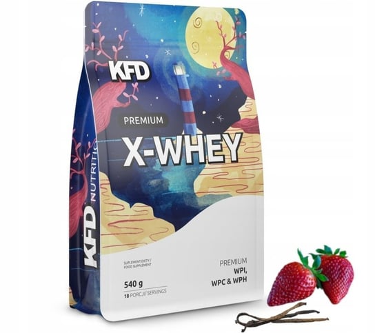 Białko KFD X-Whey 540g  Wanilia-Truskawka KFD