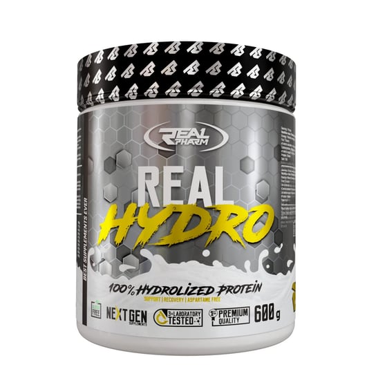 Białko Real Pharm Hydro Odżywka Białkowa - 600G Hydrolizat Białka Strawberry Real Pharm