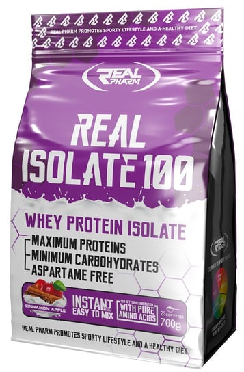 Białko Real Pharm Real Isolate 100 Odżywka Białkowa - 1800Gcherrry Yogurt Real Pharm