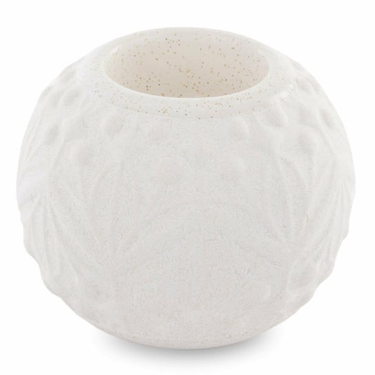 Biały, elegancki świecznik na tealight z ceramiki Mikas 8,5 cm Duwen