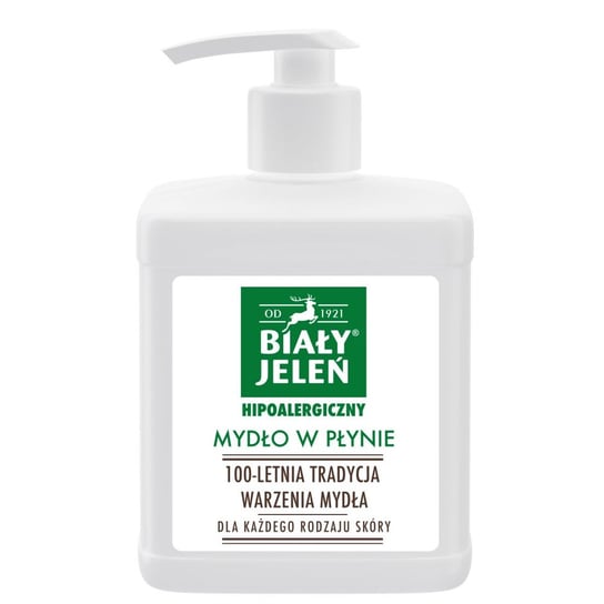 Biały Jeleń, hipoalergiczne mydło w płynie z pompką, 500 ml Biały Jeleń