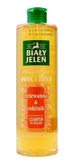 Biały Jeleń, Owoc i Zioło, szampon do włosów Dziewanna & Rokitnik, 400 ml Biały Jeleń