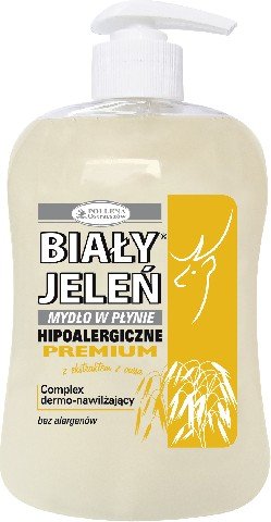 Biały Jeleń, Premium, hipoalergiczne mydło w płynie Owies, 300 ml Biały Jeleń