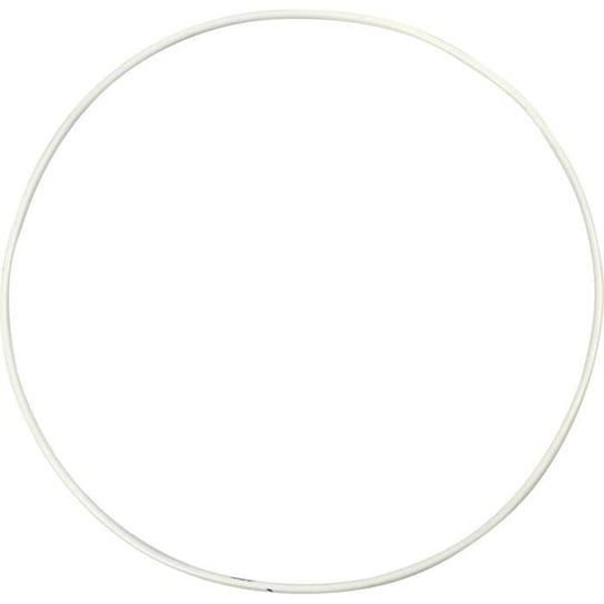 Biały metalowy pierścionek do różnych zastosowań: łapanie snów, praca z nitką itp. ref 52412 Inna marka