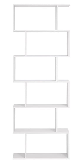 Biały nowoczesny regał stojący - Antris 190,5x70 Elior