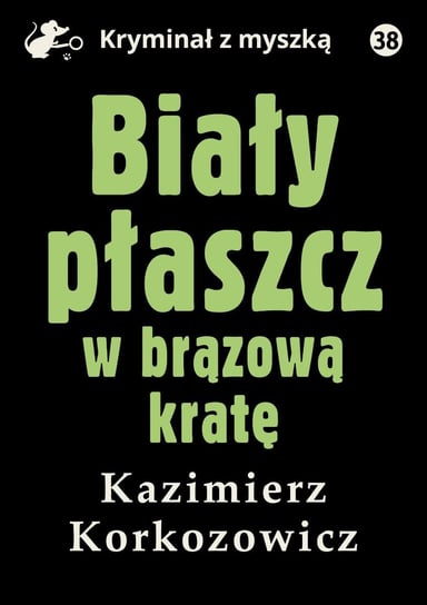 Biały płaszcz w brązową kratę Korkozowicz Kazimierz