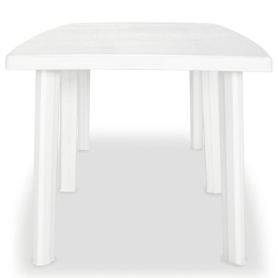 Biały stół ogrodowy, plastikowy, 210 x 96 x 72 cm Shumee
