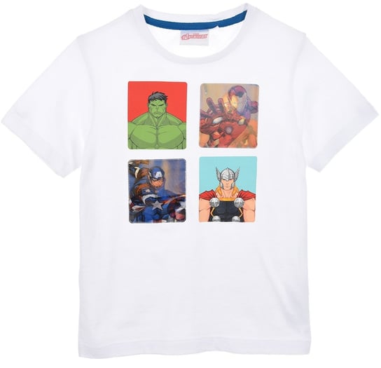 Biały t-shirt dla chłopca Avengers Avengers
