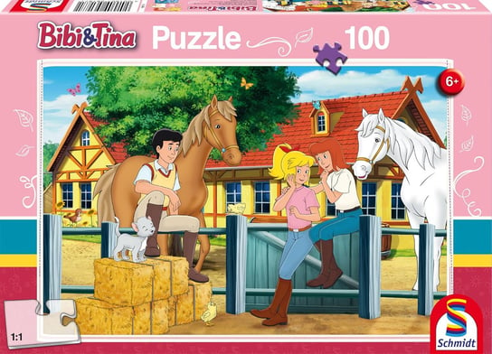Bibi Blocksberg Bibi i Tina Puzzle dla dzieci 6+ 100 el. obrazek o wymiarach 36 x 24 cm Schmidt