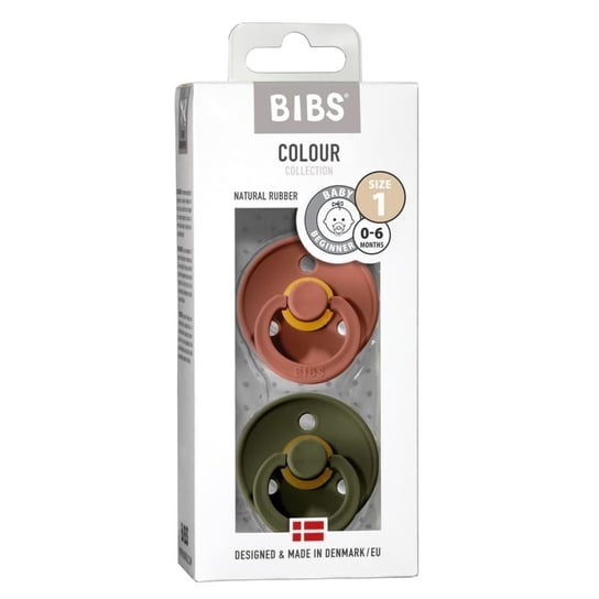 BIBS 2-PACK WOODCHUCK & GREEN HUNTER S Smoczek uspokajający kauczuk Hevea Bibs