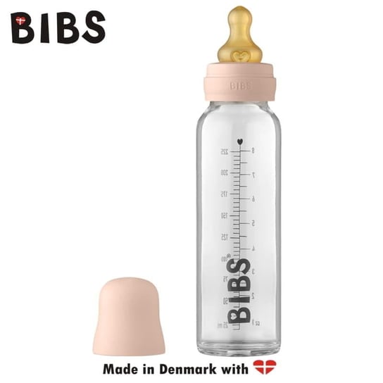 Bibs Baby Glass Bottle Blush Antykolkowa Butelka Szklana Dla Niemowląt 225 Ml Bibs