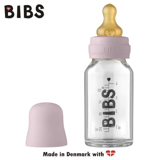 Bibs Baby Glass Bottle Dusky Lilac Antykolkowa Butelka Szklana Dla Noworodków 110 Ml Bibs