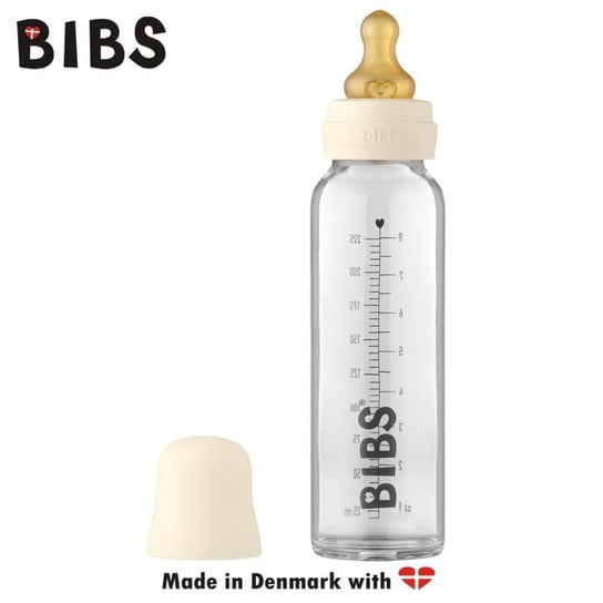 Bibs Baby Glass Bottle Ivory Antykolkowa Butelka Szklana Dla Niemowląt 225 Ml Bibs