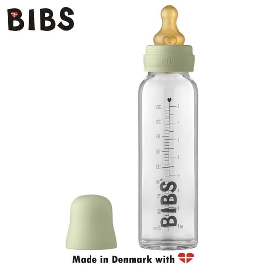 Bibs Baby Glass Bottle Sage Antykolkowa Butelka Szklana Dla Niemowląt 225 Ml Bibs