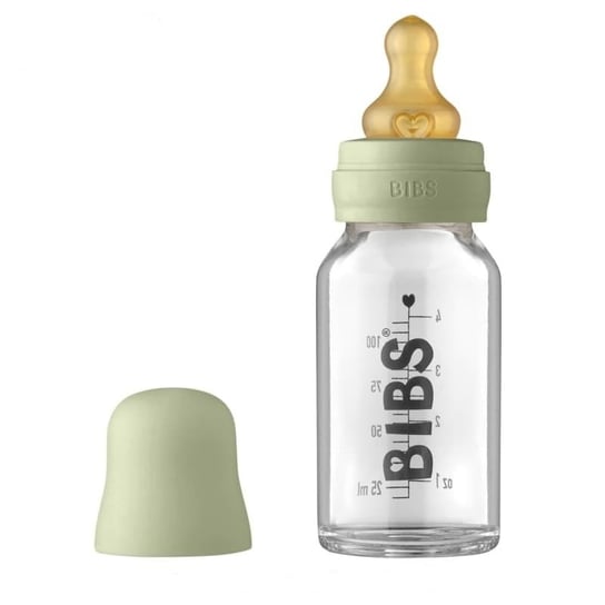 Bibs Baby Glass Bottle Sage Antykolkowa Butelka Szklana Dla Noworodków 110 Ml Bibs