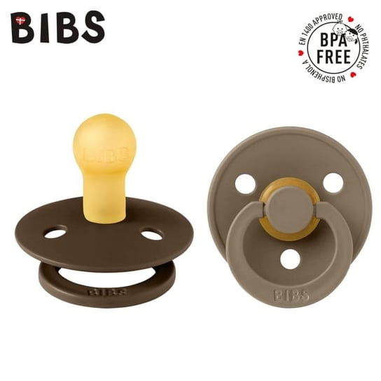 Bibs Colour 2-Pack Mocha & Dark Oak S Smoczek Uspokajający Kauczuk Hevea Bibs