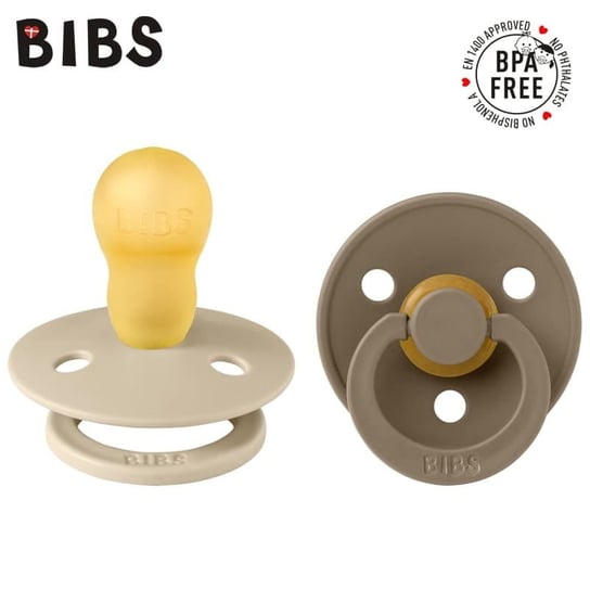 Bibs Colour 2-Pack Vanilla & Dark Oak L Smoczek Uspokajający Kauczuk Hevea Bibs