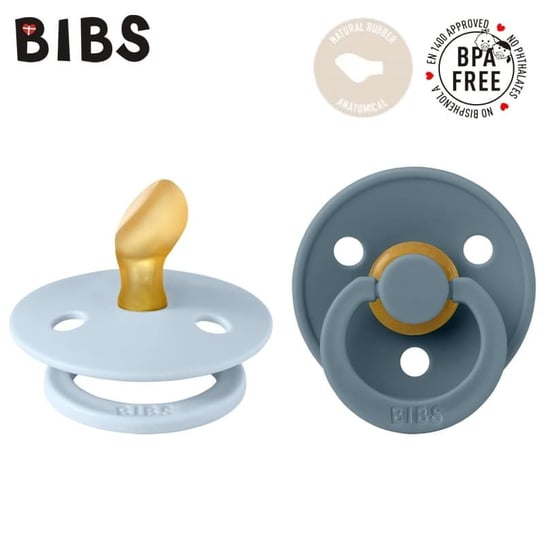Bibs Colour Anatomical 2-Pack Baby Blue & Petrol S Smoczek Anatomiczny Kauczuk Hevea Bibs