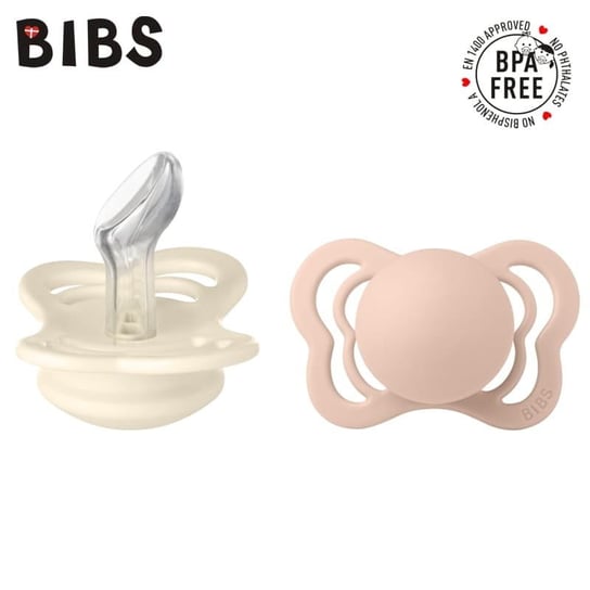 Bibs Couture 2-Pack Ivory & Blush S Smoczek Anatomiczny Silikonowy Bibs