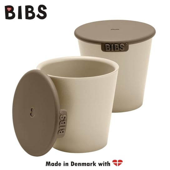 Bibs Cup Set Vanilla 2 Kubeczki Z Pokrywkami Do Picia Dla Dzieci Bibs