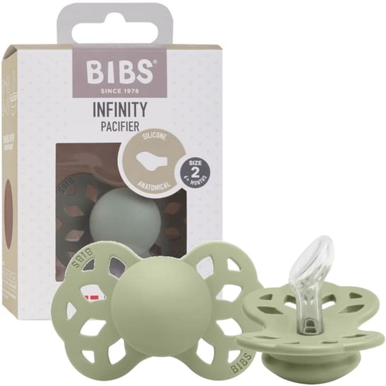 Bibs Infinity Anatomical Smoczek Anatomiczny Silikonowy Sage 6-18 M Bibs