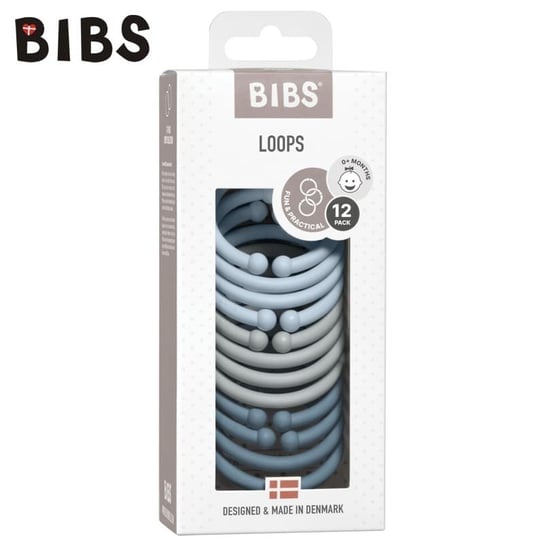 BIBS LOOPS 12-PACK - BABY BLUE & CLOUD & PETROL Bibs