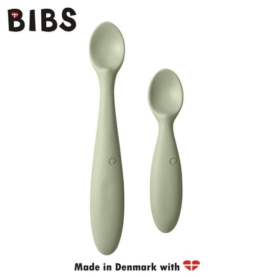 Bibs Spoon Set Sage 2 Łyżeczki Silikonowe Bibs