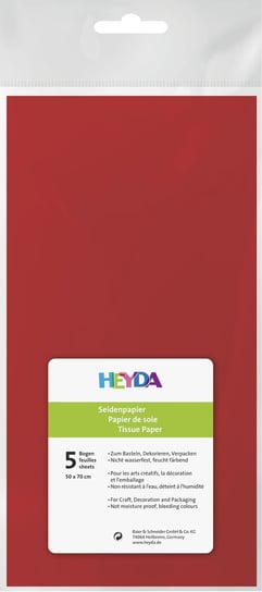 Bibuła dekoracyjna, jasnoczerwona Heyda