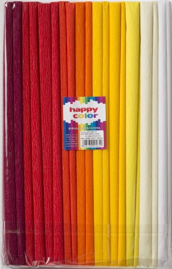 Bibuła marszczona, 10 rolek, ciepłe kolory Happy Color