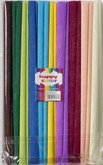 Bibuła marszczona, mix kolorów, 10 sztuk Happy Color