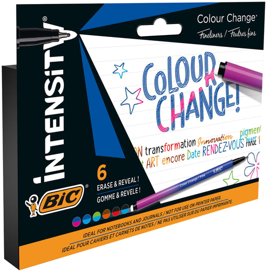Bic, Cienkopisy Intensity Color Change mix Pudełko, 6 szt. BIC